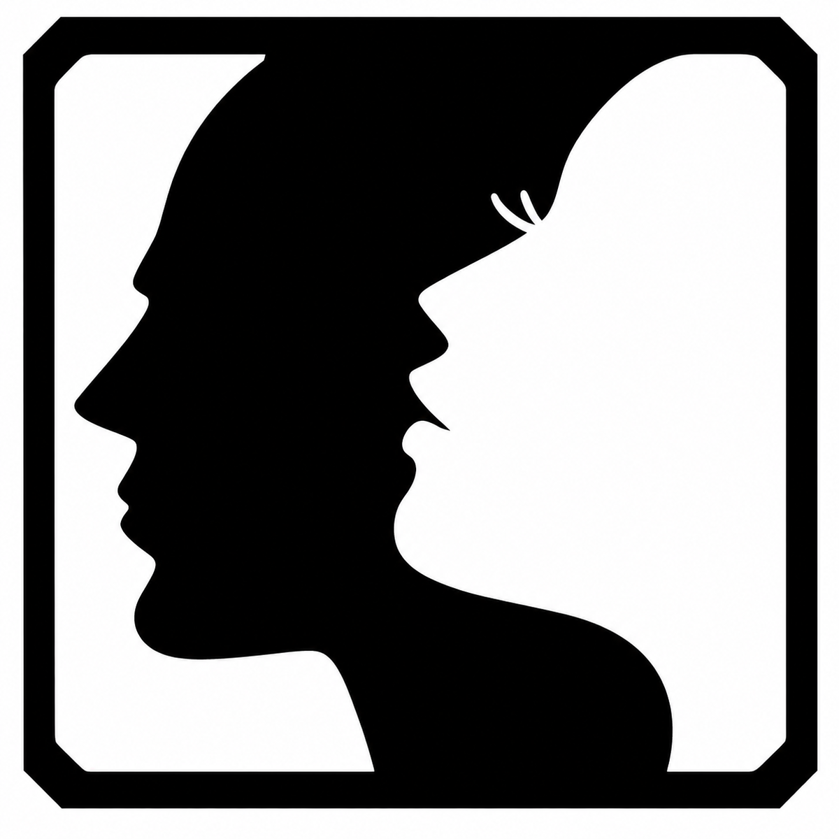 Facing Profiles Wall Art
