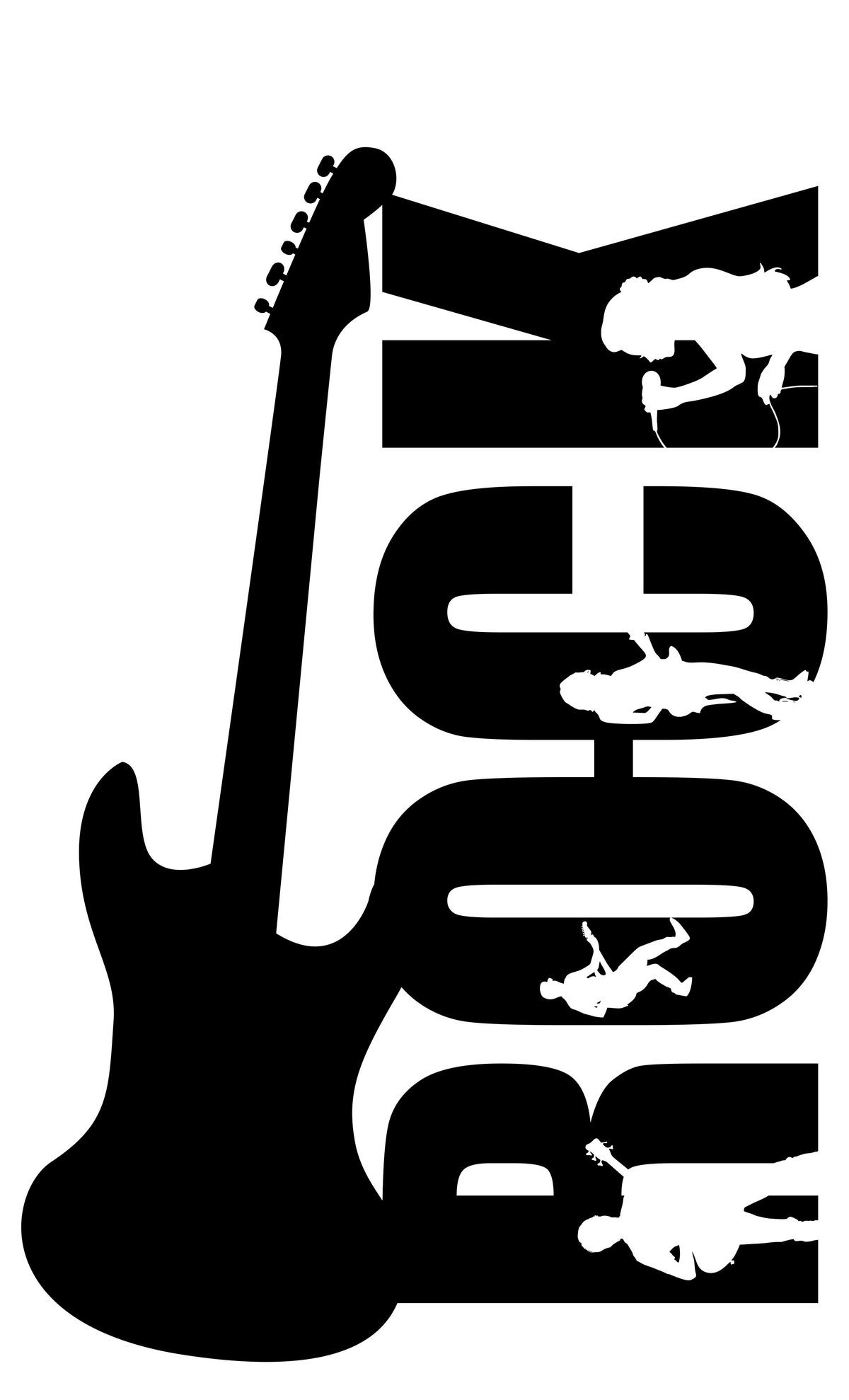 Rock Guitar Typography Wall Art