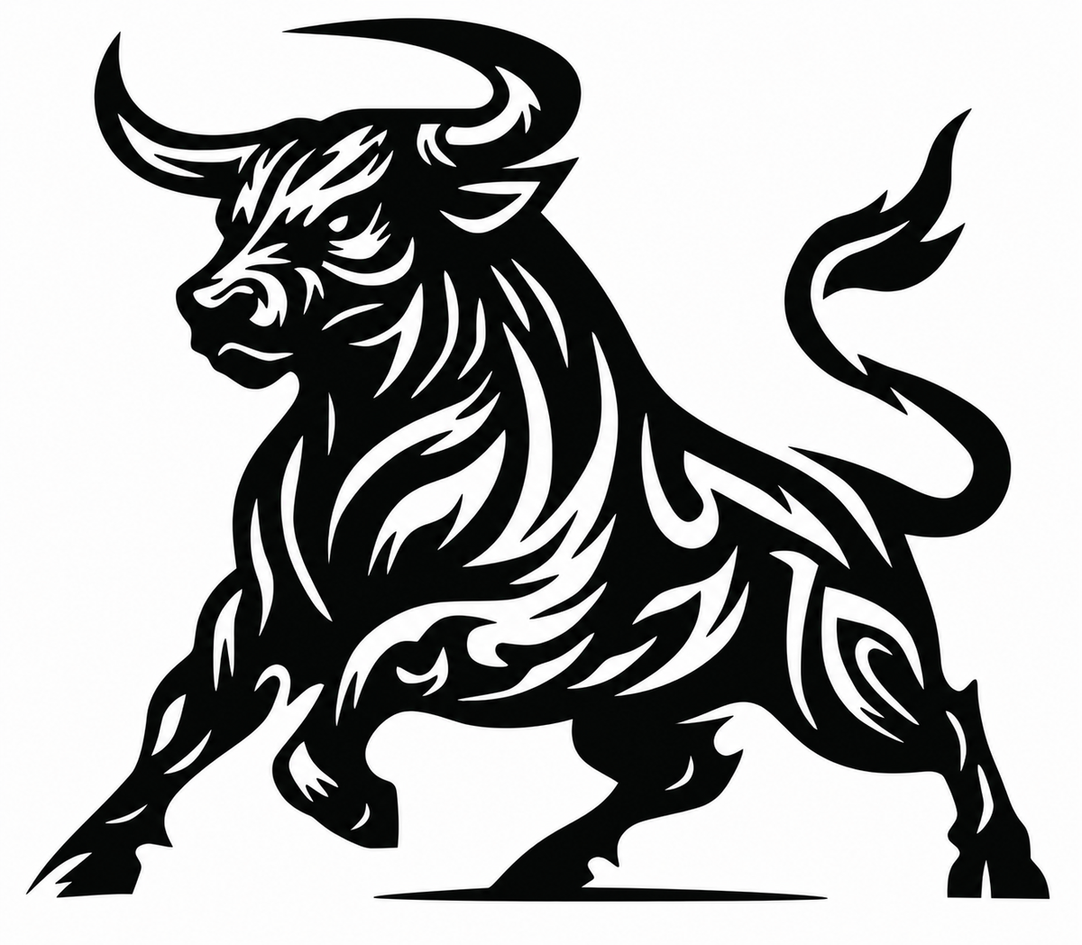 Tribal Bull Wall Art