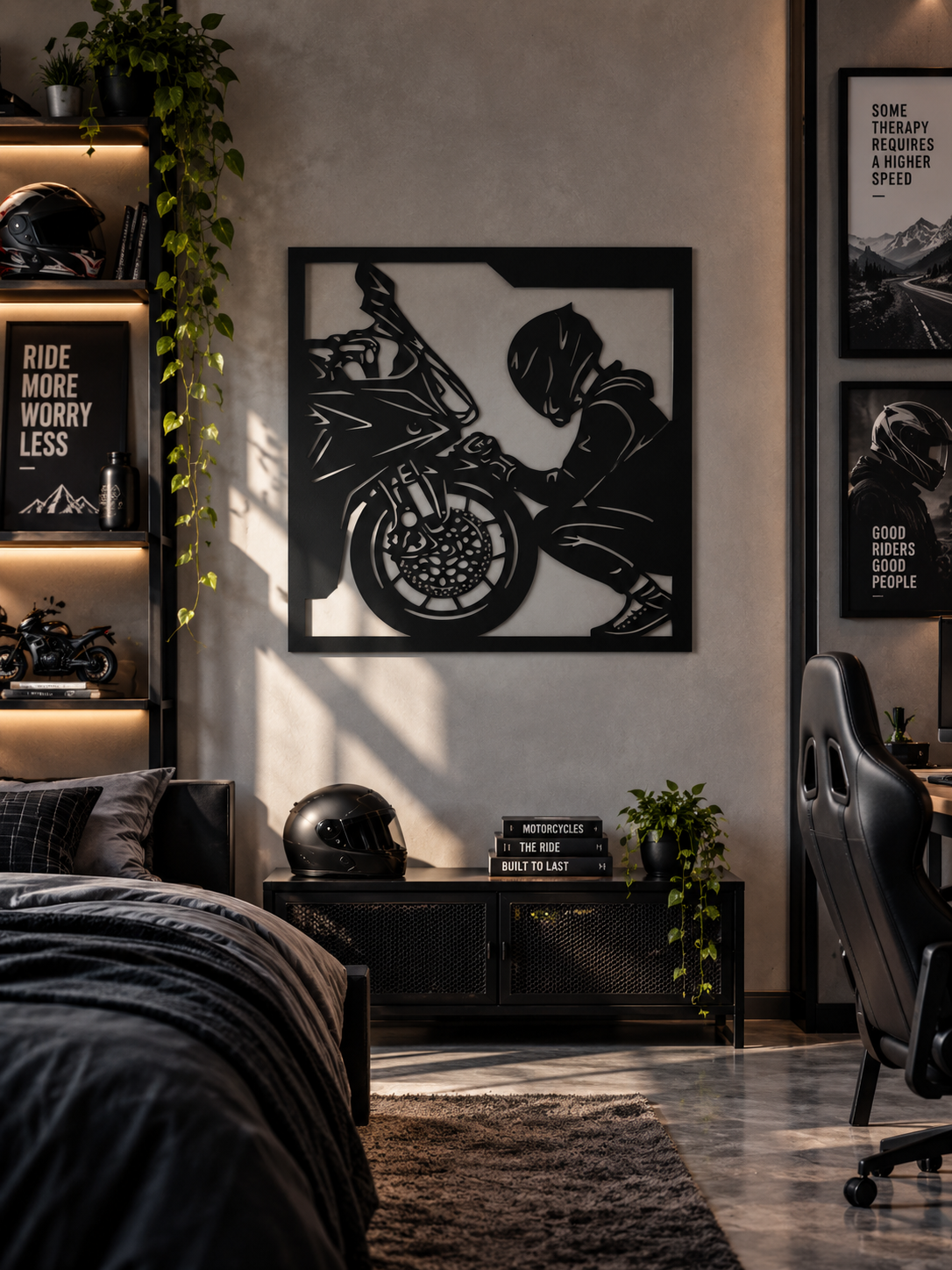 Motorcycle Rider Wall Art