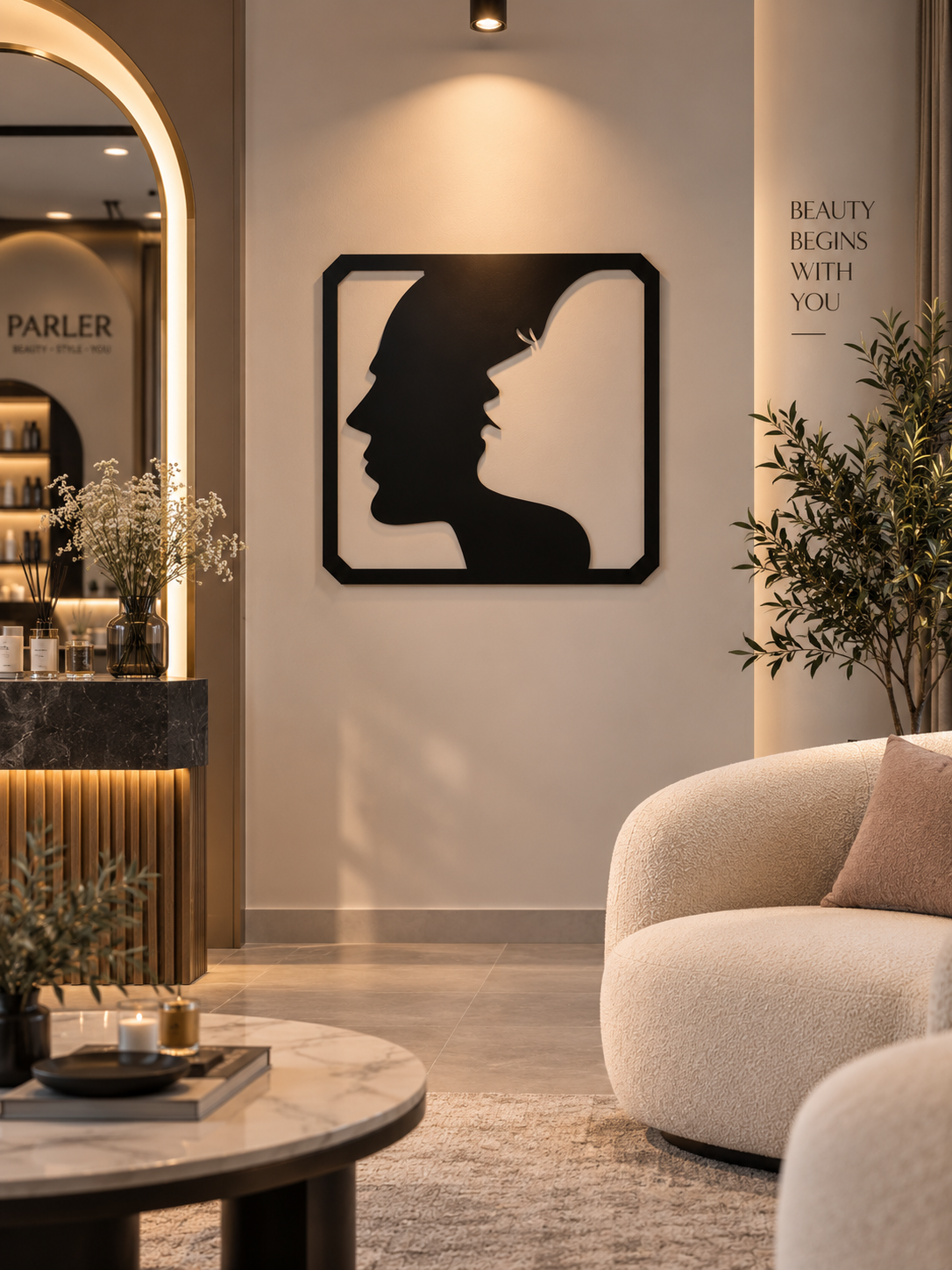 Facing Profiles Wall Art