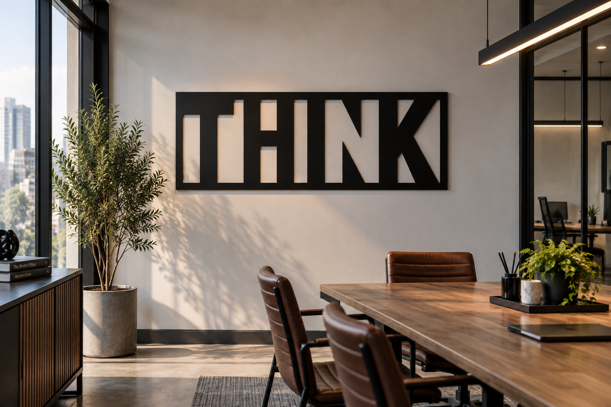 THINK Typography Wall Art